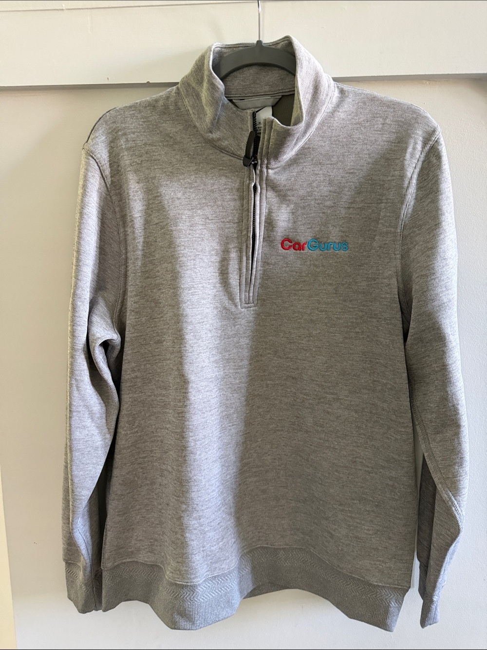 CarGurus Light Gray Quarter-Zip Sweatshirt